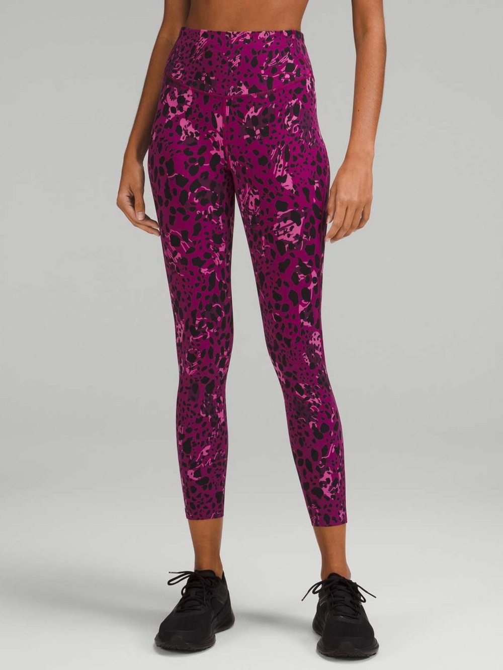 Lululemon Base Pace High-Rise Running Tight 25" Cheetah Camo Magenta Purple Mult